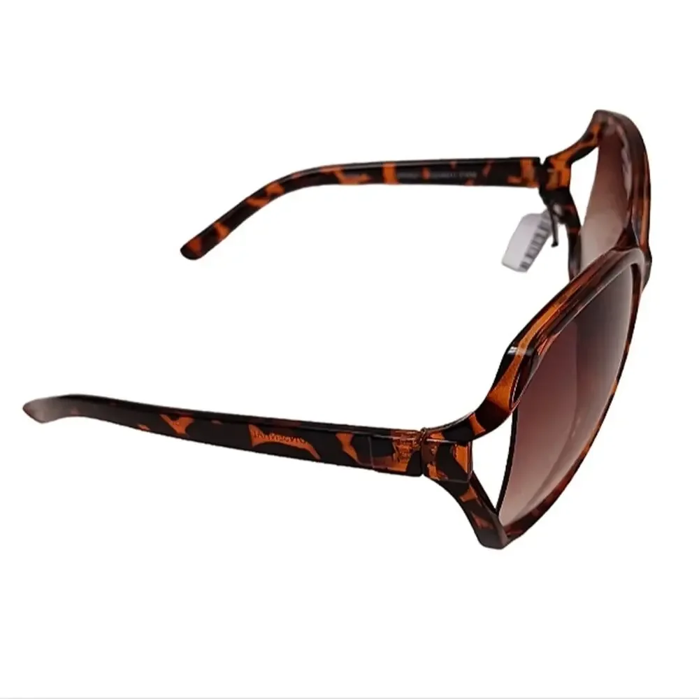 Tiger Stripe Sunglasses BROWN LUXE Oversized GLAM Gradient Lens NEW‎ Luxury Glam